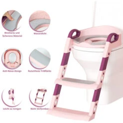 Randaco Toilet Trainer Scale Sedia Da Toilette Per Bambini Vasino Sedile Del Water Con Scale -Stile Bagno 100029368 3