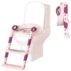 Randaco WC Riduttore Water Per Bambini Portatile & Pieghevole Vasino Sedia Con Scaletta & Sgabello Da Viaggio Rosa