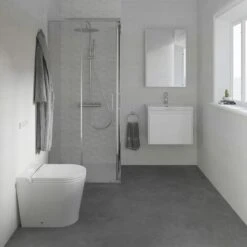 Mizubath - Vaso Con Bidet Con Casetta Incorporata - Pulizia Con Acqua E Diversi Tipi Di Massaggio - Asciugatura Ad Aria Calda - Telecomando E Pannello Di Controllo - Montaggio A Pavimento - Serie Rada -Stile Bagno 100116792 4