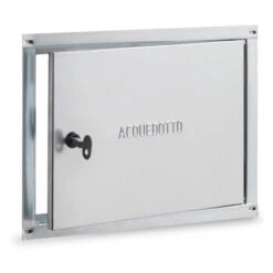 Sportello In Lamiera Zincata Cm. 40X50 Completo Di Chiave Universale Quadra.