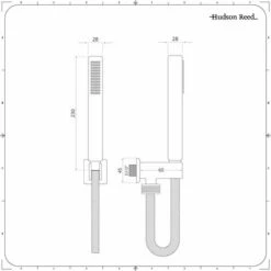 Hudson Reed Kit Doccia Completo Di Doccetta Quadrata&44 Supporto Murale E Flessibile -Stile Bagno 10474633 5