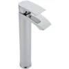 Hudson Reed Rubinetto Miscelatore Lavabo Lavello Bagno 145mm Monoforo Monocomando Alto Otttone Cromato Moderno