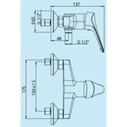 Miscelatore Doccia Esterno Con Attacco 1/2G Piralla Ariel 0RE00028A16 Cromo - Senza Set Doccia -Stile Bagno 10553149 4