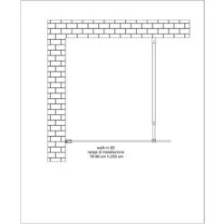 Parete Doccia 8 MM Walk In Reversibile Altezza 200 CM 80 Regolabile 78-80 -Stile Bagno 10653507 5