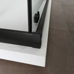 BOX DOCCIA CON PROFILO NERO OPACO E CRISTALLO TRASPARENTE 70X100 CITY -Stile Bagno 10670424 3