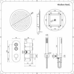 Hudson Reed Idro Miscelatore Doccia A 2 Vie Pulsanti Rotondi Con Doccetta E Soffione Doccia Ad Incasso Rotondo – 400 Mm -Stile Bagno 10671157 5