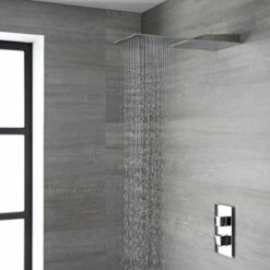 Hudson Reed Trenton Soffione Doccia Rettangolare Ultrasottile Da Parete - Effetto Cascata E Pioggia - Doccione A 2 Vie - 200 X 500 X 25mm -Stile Bagno 10671166 4