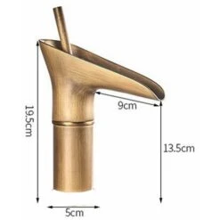 Rubinetto Miscelatore Cascata Ottone Canna Bassa Bagno Vintage Becco DR T2021 -Stile Bagno 10683671 4