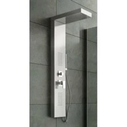 Colonna Doccia Idromassaggio A Tre Vie In Acciaio Lucido