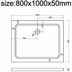 Piatto Doccia Rettangolare Ribassato In Abs H 5cm Con Piletta Inclusa 80x100 -Stile Bagno 10752580 3