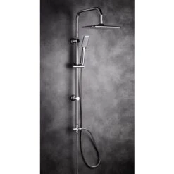 Colonna Doccia A Ponte Con Soffione Cervicale Rettangolare