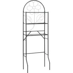 Scaffale Da Bagno 60x33x174 Cm Nero VidaXL