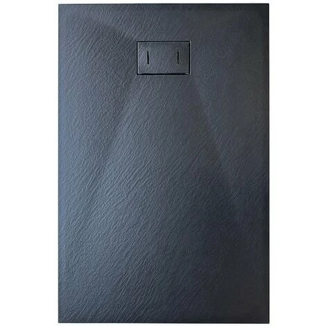 Piatto Doccia In SMC Vetroresina Effetto Pietra H 2,6 Cm Con Piletta Di Scarico Inclusa 80-160 Nero 1 Piatto Doccia In SMC Vetroresina Effetto Pietra H 2,6 Cm Con Piletta Di Scarico Inclusa 80-160 Nero