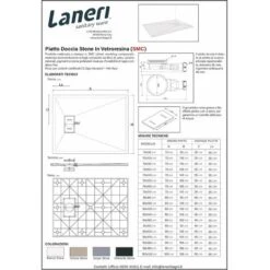 Piatto Doccia In SMC Vetroresina Effetto Pietra H 2,6 Cm Con Piletta Di Scarico Inclusa 80-160 Nero 9 Piatto Doccia In SMC Vetroresina Effetto Pietra H 2,6 Cm Con Piletta Di Scarico Inclusa 80-160 Nero -Stile Bagno 11251683 5