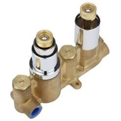 Hudson Reed Miscelatore Doccia Termostatico 1 Via Con 2 Manopole Quadrate - Design Moderno Ad Incasso - Ottone Solido Cromato -Stile Bagno 11424571 4