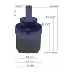 Cartuccia Per Miscelatore Ø45 Paini Atomix 20CC956Q Cartuccia -Stile Bagno 11616570 3