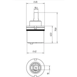 Cartuccia Per Miscelatore Ø45 Paini Atomix 20CC956Q Cartuccia -Stile Bagno 11616570 4