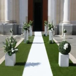 TAPPETO NUZIALE BIANCO PASSATOIA PER MATRIMONIO CERIMONIA EVENTO CHIESA 30 METRI