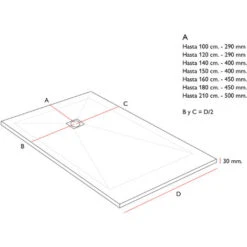 Piatto Doccia Ardesia Pietra PLES Bianco (griglia Colorata) - 70x90 Cm -Stile Bagno 11739339 3