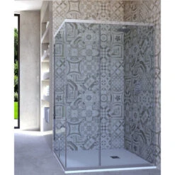 Box Doccia Angolare Porta Scorrevole 60x70 Cm Trasparente
