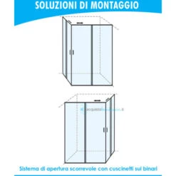 Box Doccia Angolare Porta Scorrevole 60x70 Cm Trasparente -Stile Bagno 11907731 3