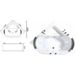 Bagno Italia Vasca Idromassaggio Cm 130x130 Con 8 Idrogetti Per Due Persone -Stile Bagno 12227644 5