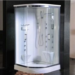 Bagno Italia Cabina Idromassaggio Cm 110x110 Box Multifunzione Con Bagno Turco Due Persone Con Cromoterapia