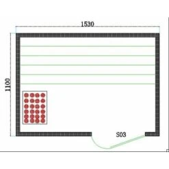 Bagno Italia Sauna Finlandese 153x110 Cm 3 Posti In Legno Canadese Accessori Inclusi -Stile Bagno 12227747 3
