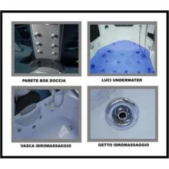 Bagno Italia Vasca Idromassaggio Con Cabina 160x85 Cm 12 Idrogetti Con Sauna -Stile Bagno 12227843 3