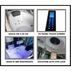 Bagno Italia Vasca Idromassaggio Con Cabina 160x85 Cm 12 Idrogetti Con Sauna -Stile Bagno 12227843 4