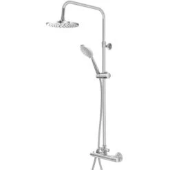 Colonna Doccia Termostatica Cromata Con Asta Regolabile