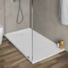 Piatto Doccia Filo Pavimento 80x120 Serie Agorà Bianco Effetto Pietra