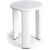 Sgabello Polipropilene Bianco Da Bagno Con Portata 80 Kg E Piedini Antiscivolo