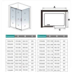 100x70x195 Cm Box Doccia Angolare Porta Scorrevole Con Parete Laterale Vetro 8 Mm Temperato Anticalcare Telaio Cromato Lucido, Piatto Doccia 100x70 Cm Incluso -Stile Bagno 12628225 5