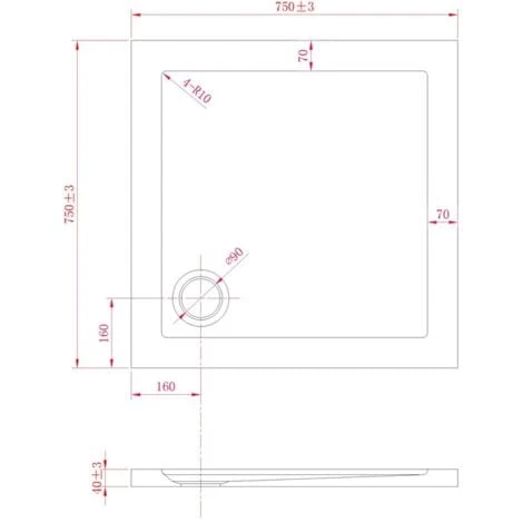 Piatto Doccia Bordato Effetto Pietra Bianco In Acrilico Mod. Flower 75x75x4 Cm Quadrato 2 Piatto Doccia Bordato Effetto Pietra Bianco In Acrilico Mod. Flower 75x75x4 Cm Quadrato - immagine 2