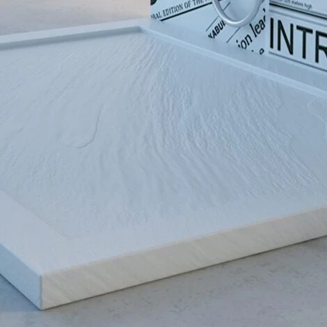 Piatto Doccia Bordato Effetto Pietra Bianco In Acrilico Mod. Flower 75x75x4 Cm Quadrato 5 Piatto Doccia Bordato Effetto Pietra Bianco In Acrilico Mod. Flower 75x75x4 Cm Quadrato - immagine 5