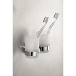Wenko 20210100 Bicchiere Portaspazzolini Con Supporto Duo Bosio Lucido, Acciaio Inossidabile, 17.5 X 9.5 X 9 Cm, Lucido -Stile Bagno 12852100 4