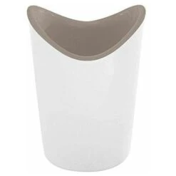 Gedy Porta Spazzolini Moby Bianco/Tortora Chiaroiaro Resina 11,5x8,7x8,3 Cm