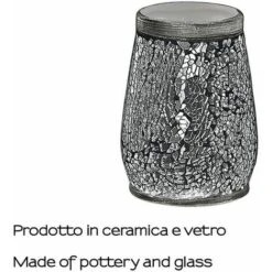 Gedy Porta Spazzolini Myosotis Grigio/Argento Ceramica 11,3x8,5x8,5 Cm -Stile Bagno 12943515 3