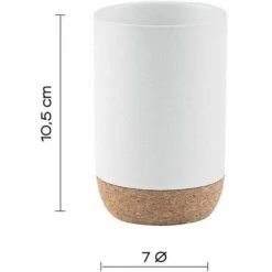 Gedy Bicchiere Ilary Bianco Ceramica 10,5x7x7 Cm -Stile Bagno 12961543 4