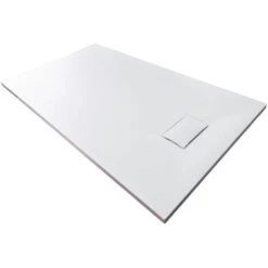 Piatto Doccia Rettangolare Di SMC - 3,2 Cm Di Altezza - Bianco - Dimensioni E Accessori Selezionabili Senza Piletta, 90x120cm