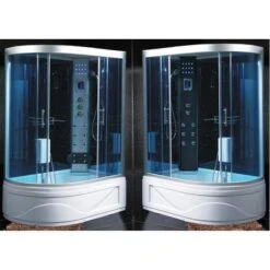 Bagno Italia Box Idromassaggio Cabina Doccia Multifunzione 115x90cm Versione Sinistra Con Vasca Bagno Turco Sauna
