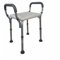 Sedia Da Doccia/Bagno | Sgabello Regolabile In Altezza | Comodi Braccioli Imbottiti E Puntali Antiscivolo | Peso Massimo Sopportato: 135 Kg