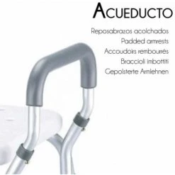 Sedia Da Doccia/Bagno | Sgabello Regolabile In Altezza | Comodi Braccioli Imbottiti E Puntali Antiscivolo | Peso Massimo Sopportato: 135 Kg -Stile Bagno 13160582 3