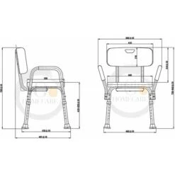 Sedia Da Doccia Con Schienale E Braccioli Estribili -Stile Bagno 13160611 4