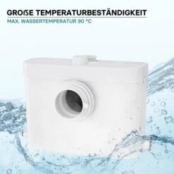 Trituratore Wc WilTec 3/1 450W, Collegamento Frontale, Prevalenza 7m, Per Acque Reflue E Feci -Stile Bagno 13189174 4