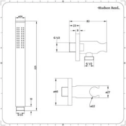 Hudson Reed Nox Kit Doccia Con Miscelatore Doccia Triplo Termostatico 2 Vie&44 Soffione Doccia Quadrato E Doccetta - Sistema Doccia Ad Incasso - Ottone & Acciaio Nero Opaco -Stile Bagno 13458782 5