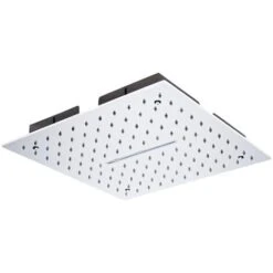 Hudson Reed Trenton Soffione Doccia Fisso Effetto Cascata - Design Quadrato Ad Incasso Da Soffitto - Acciaio Inox - Controsoffitto Doccia - 400 X 400mm -Stile Bagno 13458786 4