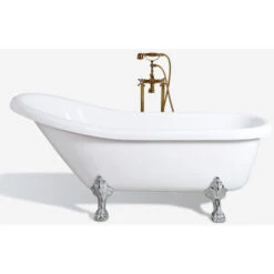 Vasca Da Bagno Freestanding Con Piedini Retrò Vintage Francese Maiorca -Stile Bagno 14000645 3
