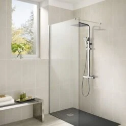 Colonna Doccia Termostatico Inox Con Miscelatore Con 10 Soffione A Pioggia E Doccetta Set Doccia Completa Con Ugelli Anticalcare